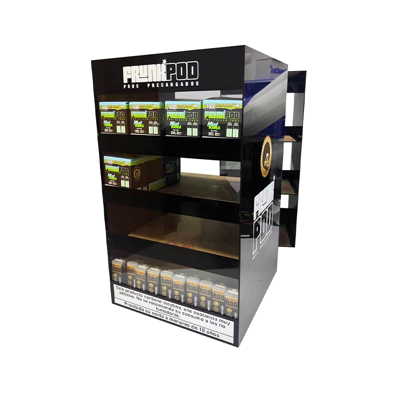 How can the surface of an acrylic electronic atomizer display stand be treated to prevent fingerprint residue?