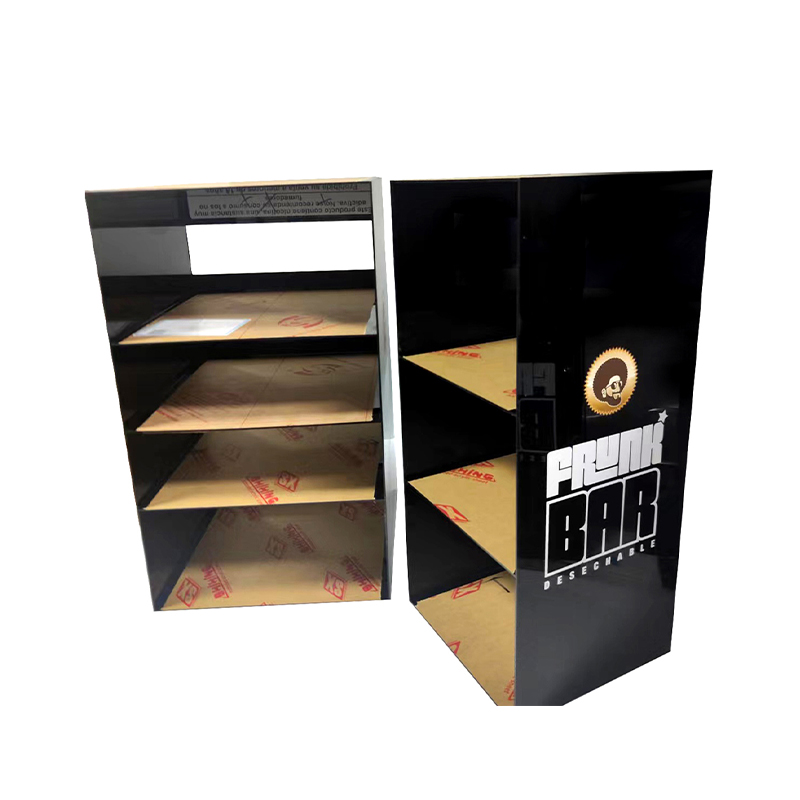 How can the structural design of an acrylic electronic atomizer display stand balance load-bearing capacity and visual transparency?